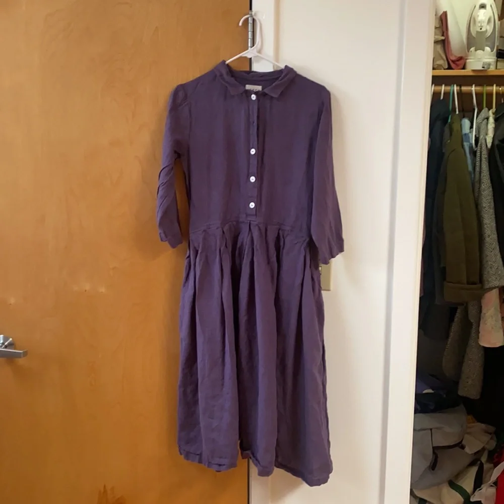 Off On Linen Midi Dress - Picture 2 of 5